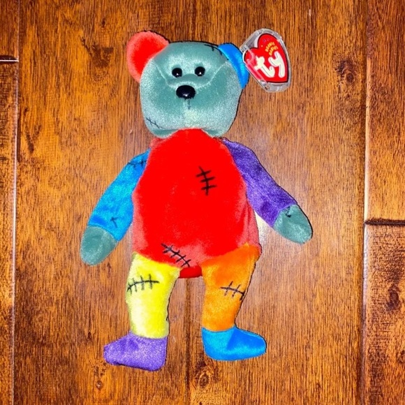 2000 Frankenteddy Ty Beanie Baby - Picture 1 of 3